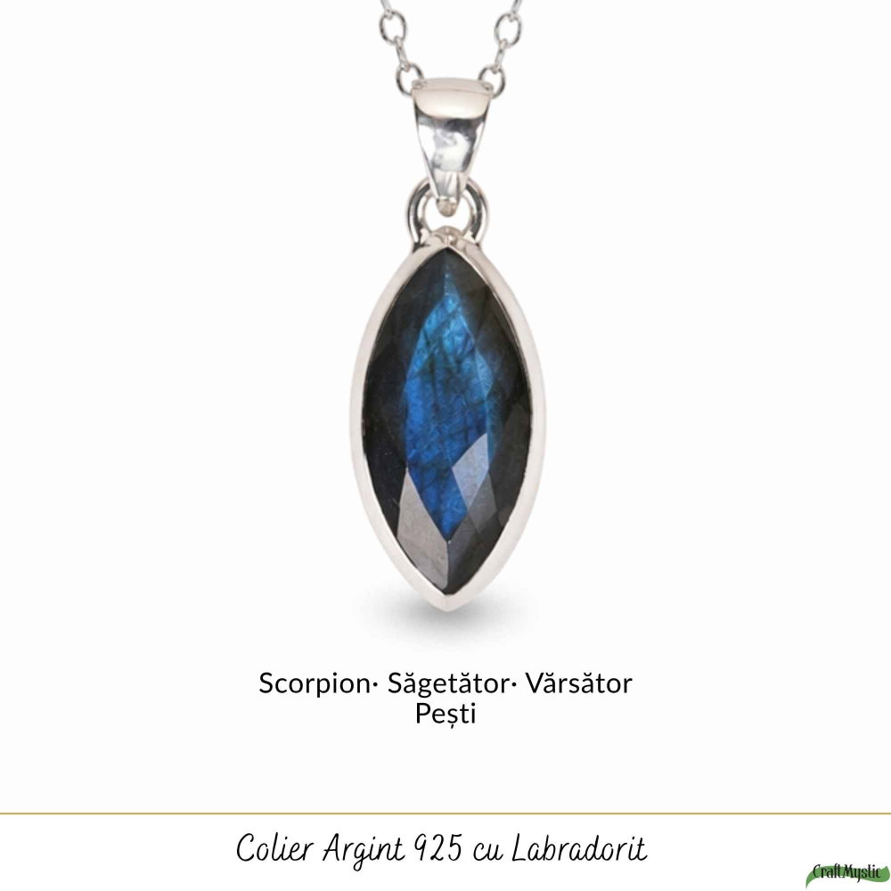 Colier Argint 925 cu Labradorit Fatetat Delicat – Intuitie si Protectie [5]
