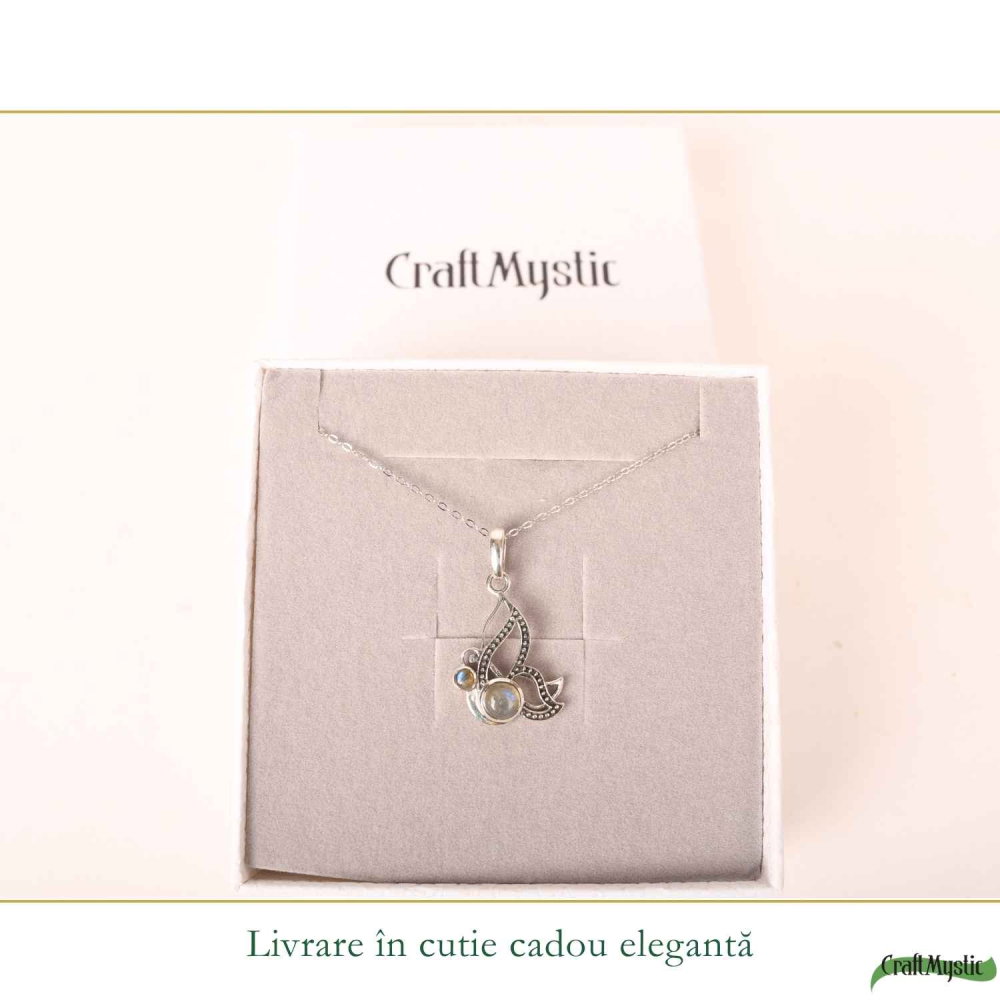 Colier Argint 925 in forma de Fluture cu Labradorit – Transformare si Intutie [6]