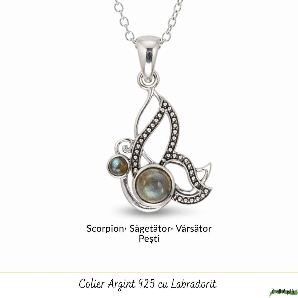 Colier Argint 925 in forma de Fluture cu Labradorit – Transformare si Intutie [5]