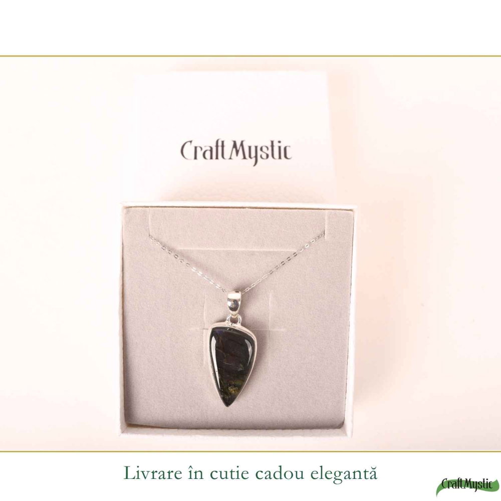 Colier Argint 925 cu Labradorit Violet Neuniform – Protectie si Intuitie [6]