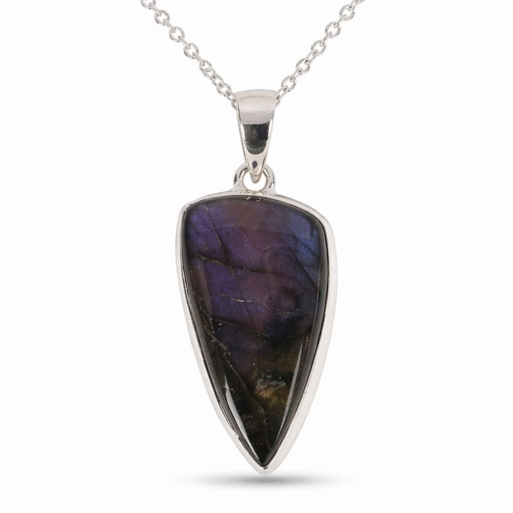 Colier Argint 925 cu Labradorit Violet Neuniform – Protectie si Intuitie [1]