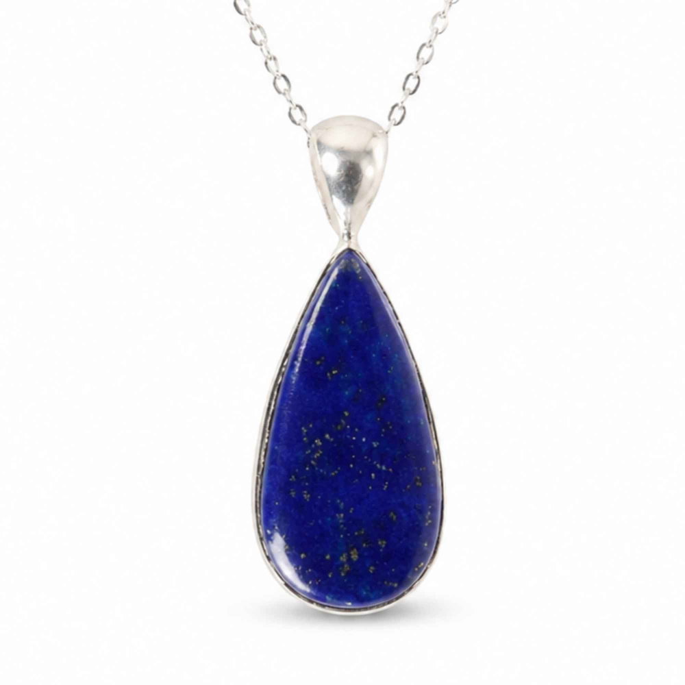 Colier argint 925 cu Lapis Lazuli lacrima – Claritate mentala si liniste interioara [1]