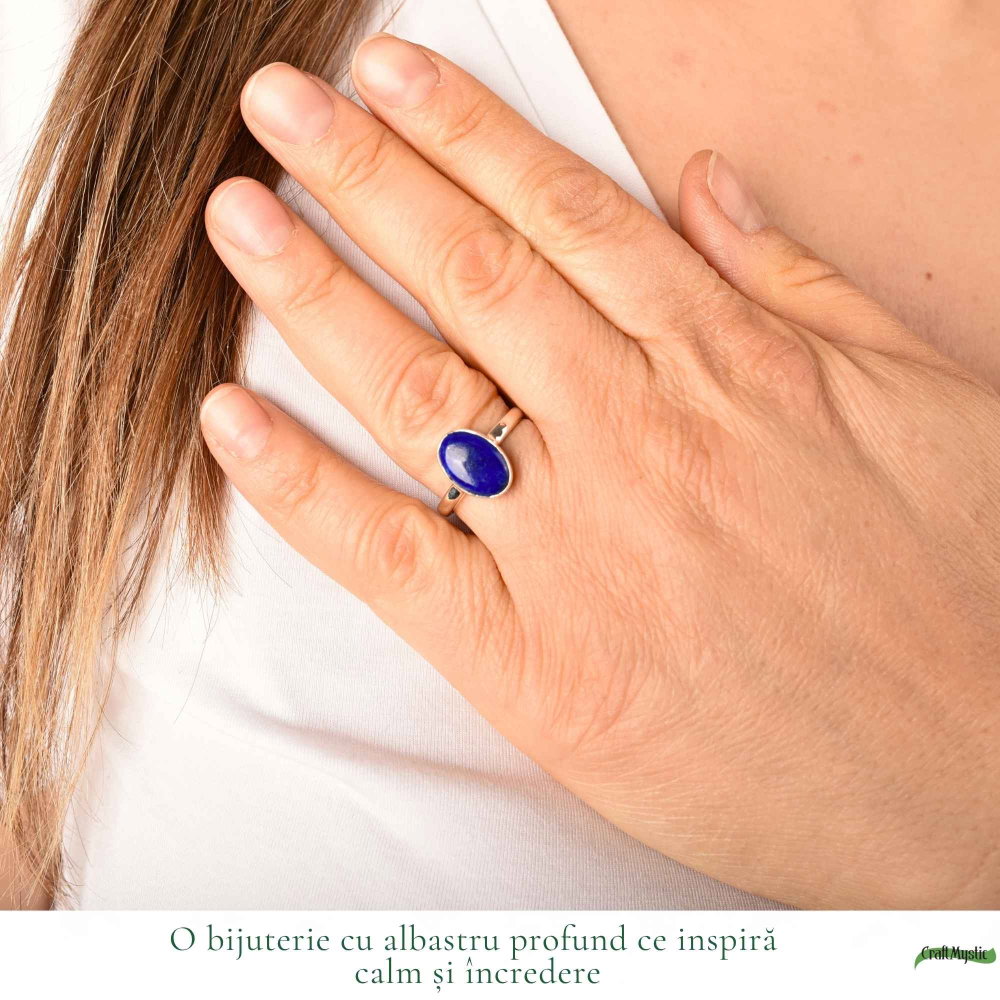 Inel argint 925 cu Lapis Lazuli oval – claritate si eleganta autentica [2]