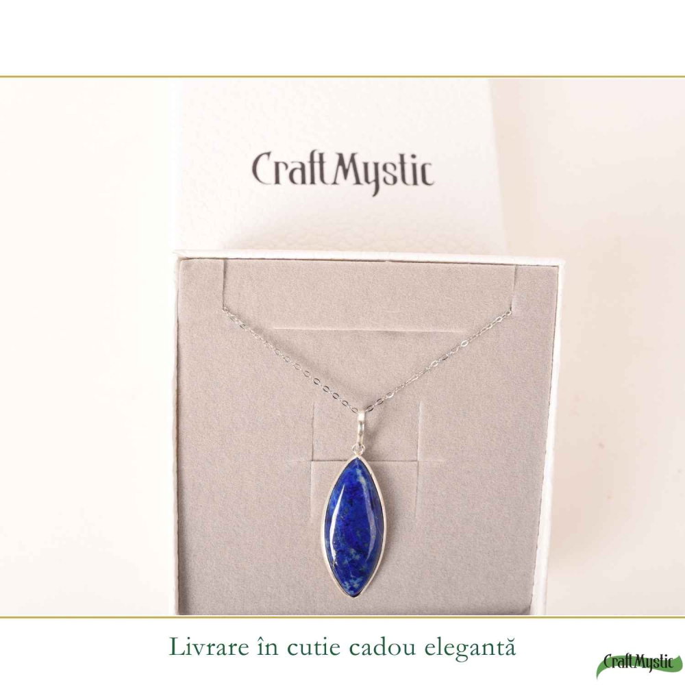 Colier argint 925 cu Lapis Lazuli delicat – Claritate mentala si echilibru interior [6]