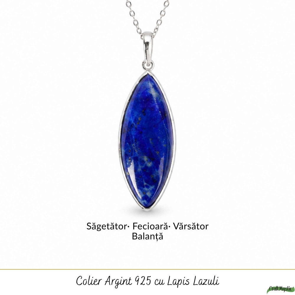 Colier argint 925 cu Lapis Lazuli delicat – Claritate mentala si echilibru interior [5]