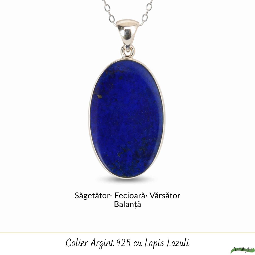 Colier argint 925 cu Lapis Lazuli forma ovala – Claritate mentala si echilibru interior [5]