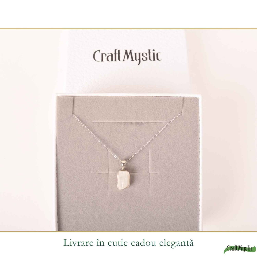 Colier Argint 925 cu Selenit – Claritate si Echilibru Spiritual [6]