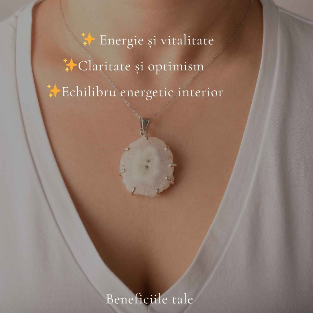 Colier Argint 925 cu Cuart Solar – Energie Pozitiva si Vitalitate [3]