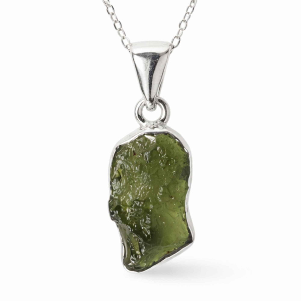 Colier argint 925 cu moldavit brut neregulat – energie si claritate interioara [1]