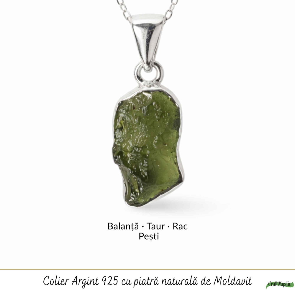 Colier argint 925 cu moldavit brut neregulat – energie si claritate interioara [5]