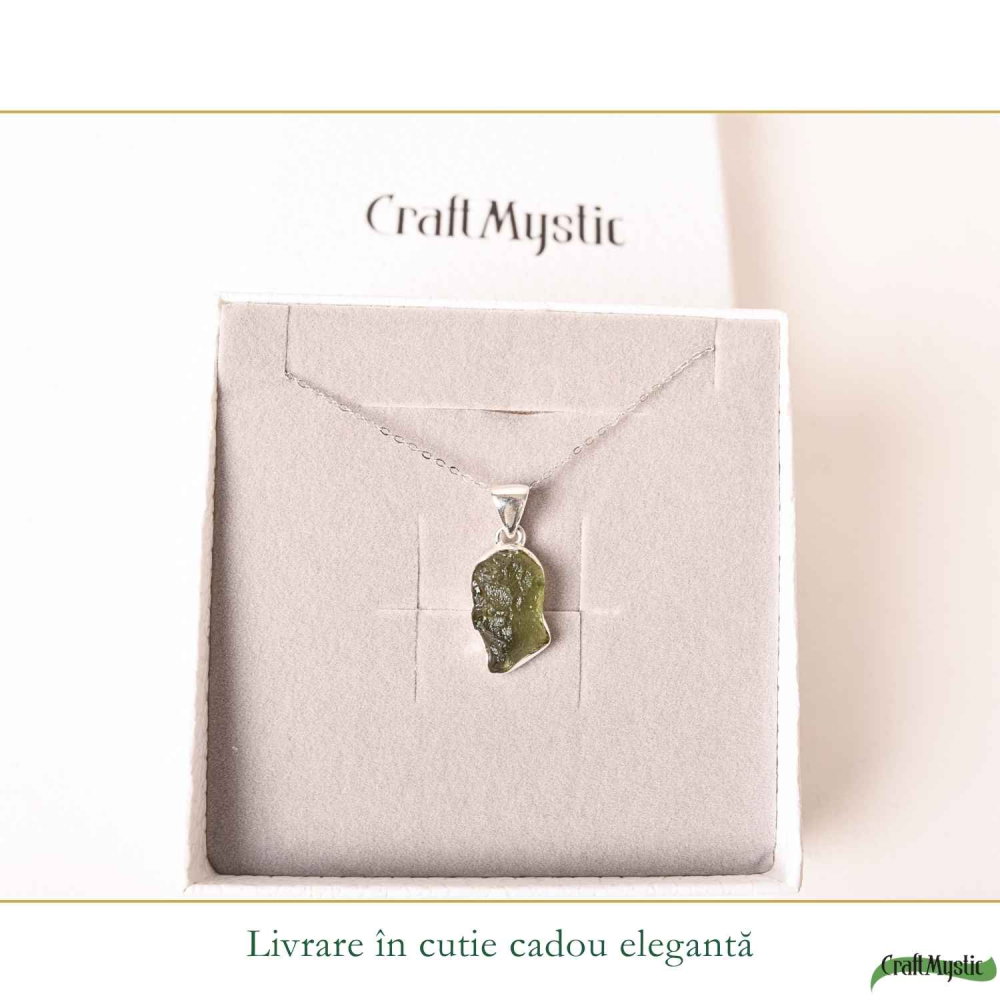 Colier argint 925 cu moldavit brut neregulat – energie si claritate interioara [6]