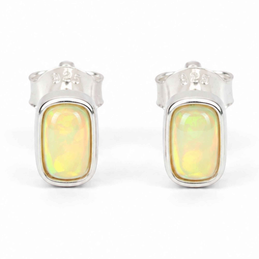 Cercei Argint 925 cu Opal Etiopian Natural – Eleganta si Energie Luminoasa [1]