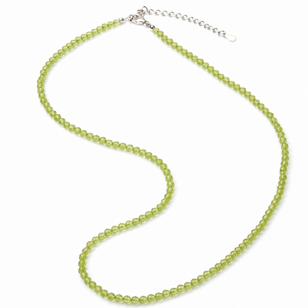 Colier Fin la Baza Gatului Tip Choker cu Peridot Fatetat 3 mm – Prospețime si Eleganta Naturala [1]