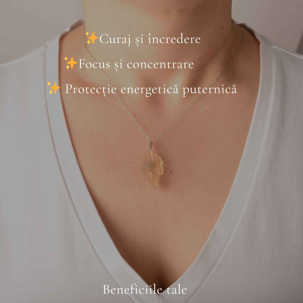 Colier Argint 925 cu Piatra Desertului Libian – Protectie si Energie Interioara [3]