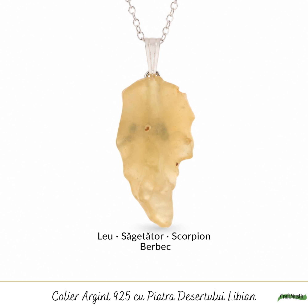 Colier Argint 925 cu Piatra Desertului Libian – Protectie si Energie Interioara [5]