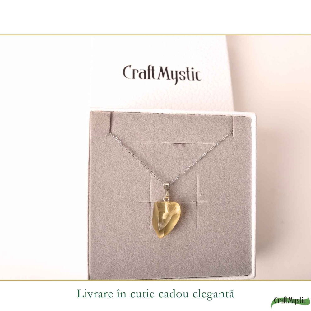 Colier Argint 925 cu Piatra Desertului Libian Brut – Claritate si Protectie Energetica [6]