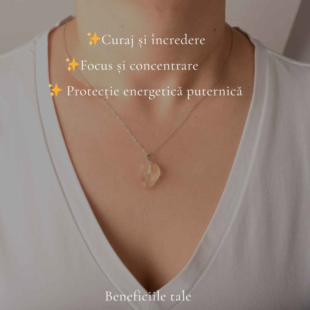 Colier Argint 925 cu Piatra Desertului Libian – Protectie si Claritate [3]