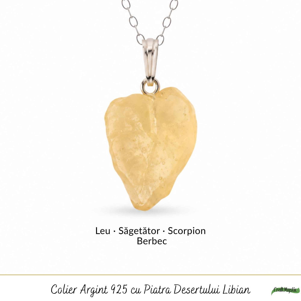 Colier Argint 925 cu Piatra Desertului Libian – Protectie si Claritate [5]