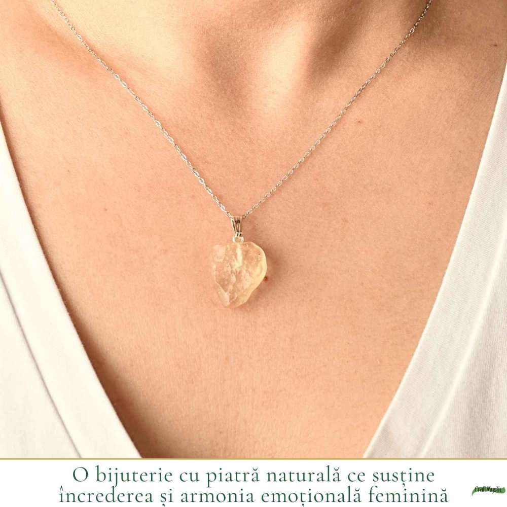 Colier Argint 925 cu Piatra Desertului Libian – Protectie si Claritate [2]