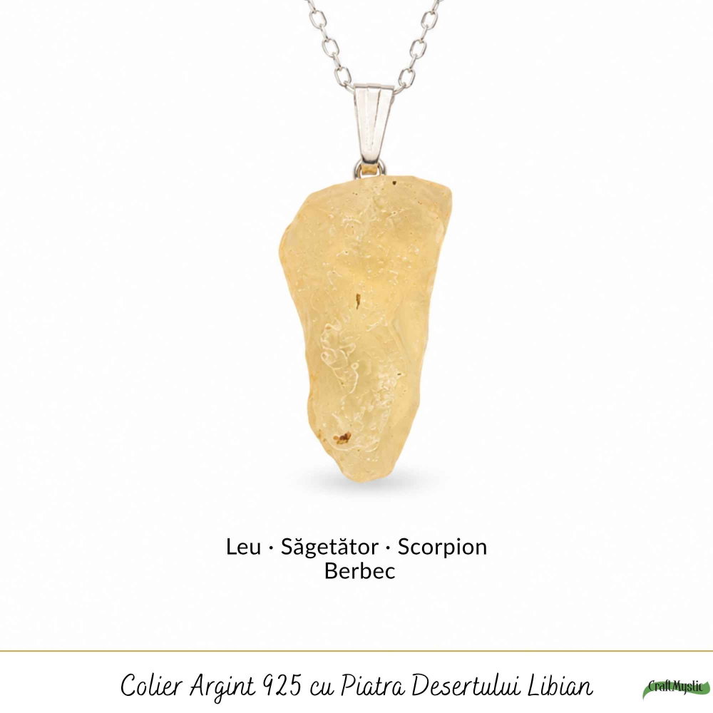 Colier Argint 925 cu Piatra Desertului Libian – Energie si Claritate [5]