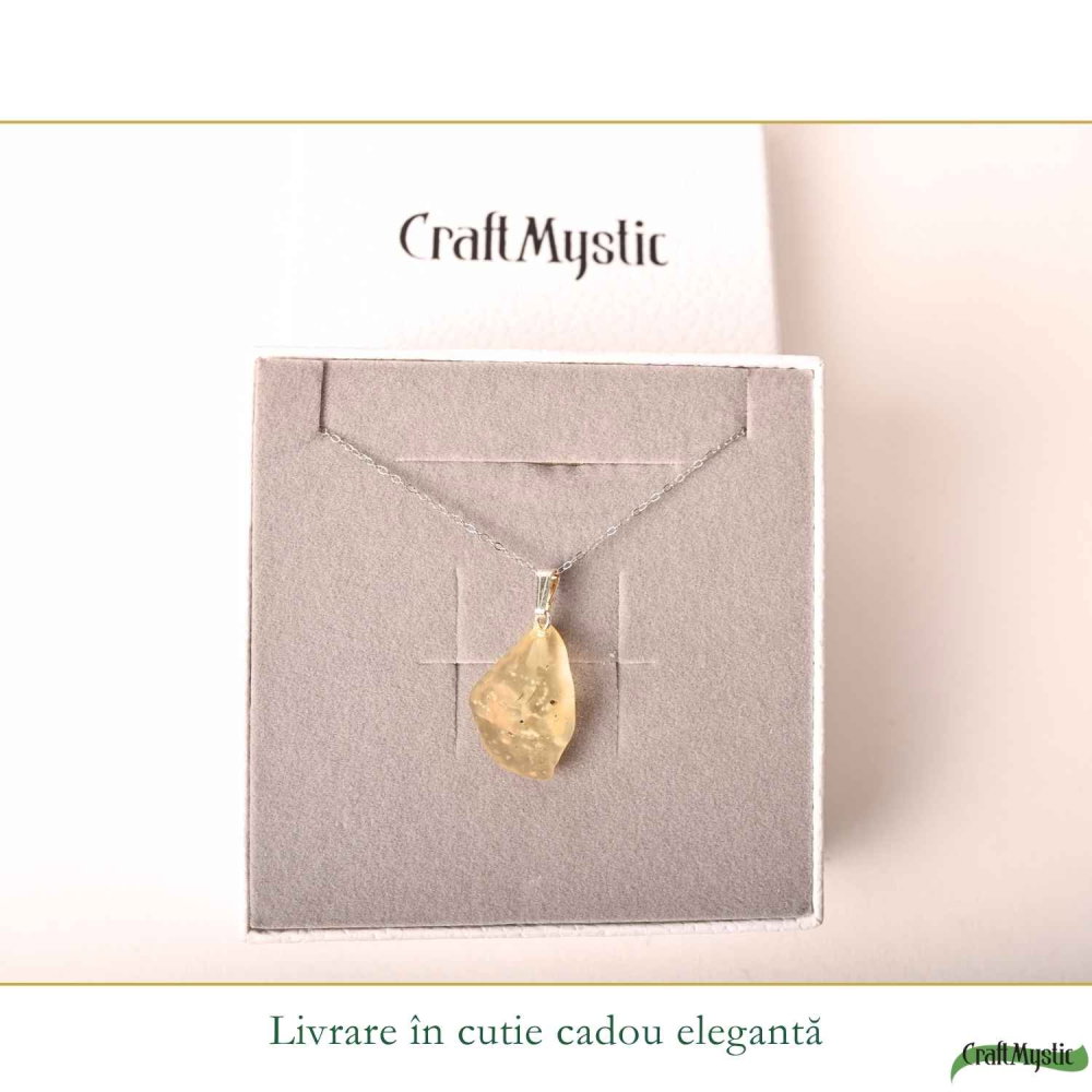Colier Argint 925 cu Piatra Desertului Libian Neuniforma – Claritate si Protectie [6]