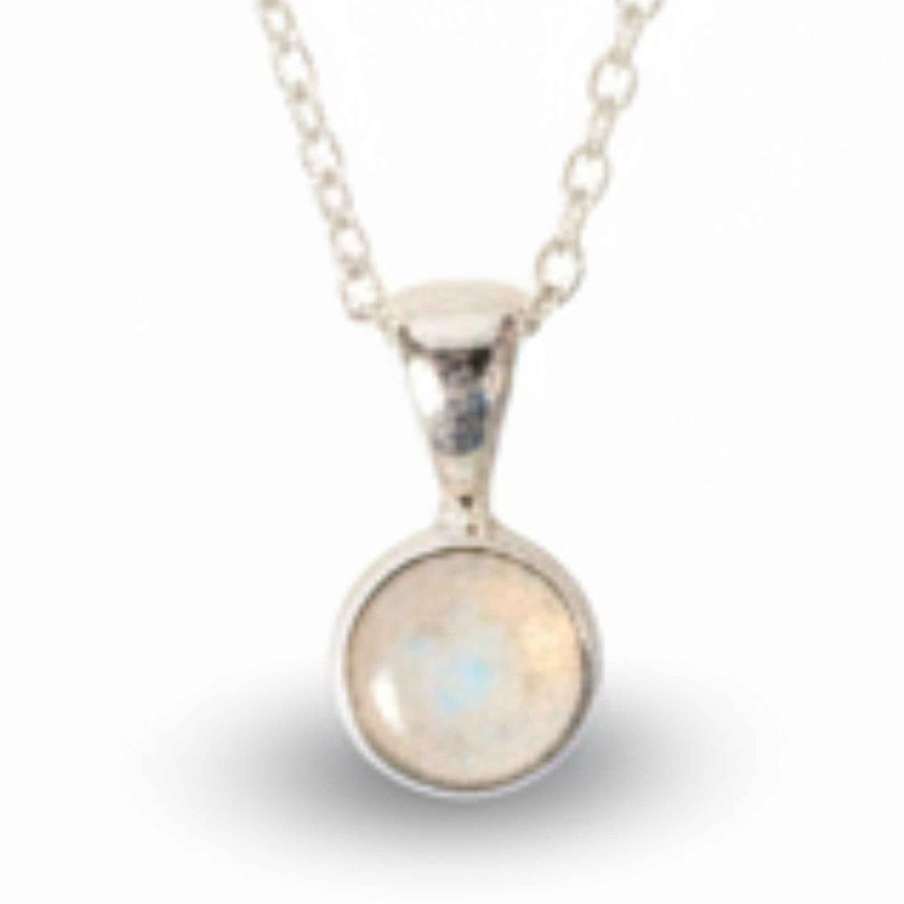 Colier Argint 925 cu Piatra Lunii Rotund – Echilibru si Intuitie Zilnica [1]