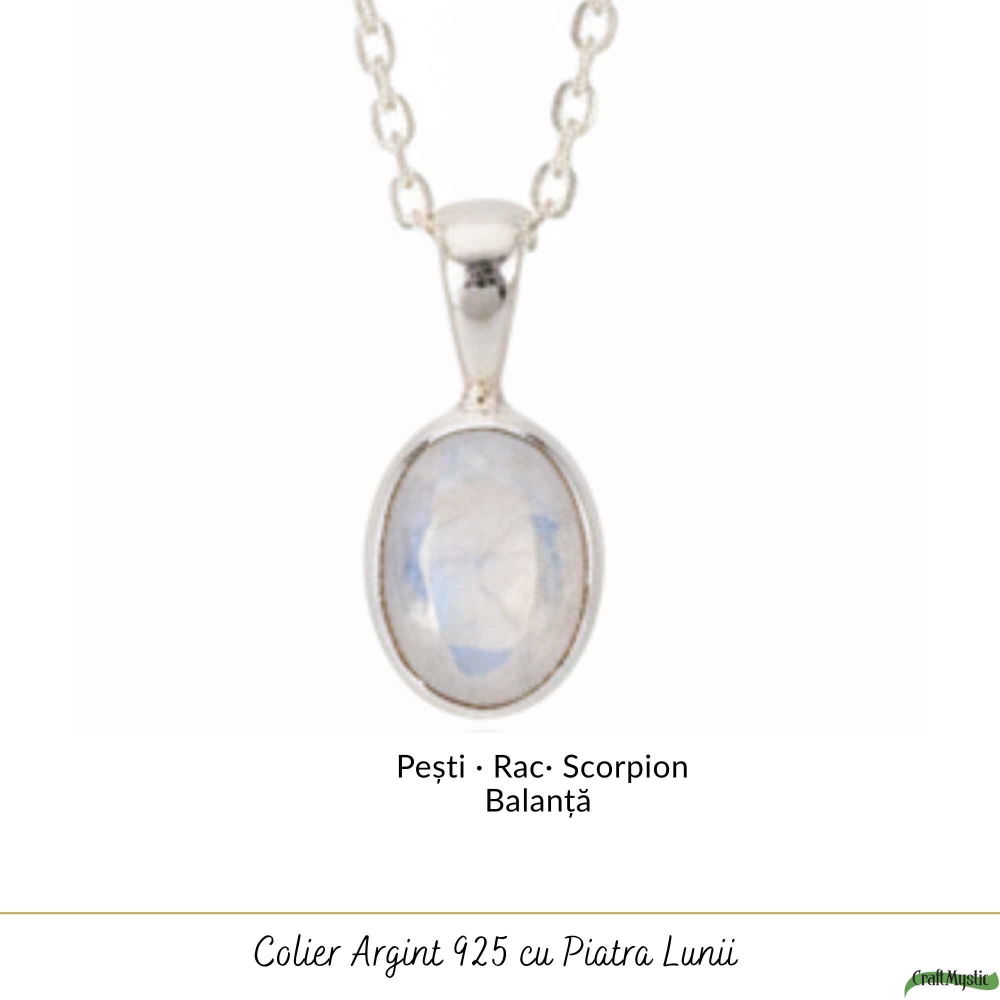 Colier Argint 925 cu Piatra Lunii Oval – Intuitie si Echilibru Interior [5]