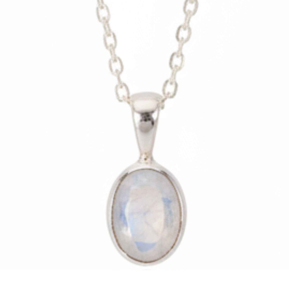 Colier Argint 925 cu Piatra Lunii Oval – Intuitie si Echilibru Interior [1]
