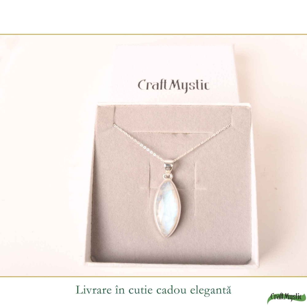 Colier Argint 925 cu Piatra Lunii Delica – Intuitie si Feminitate Naturala [6]