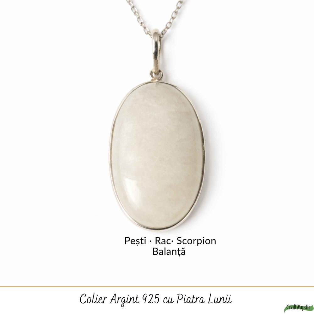 Colier argint 925 piatra lunii oval – intuitie si echilibru interior [5]