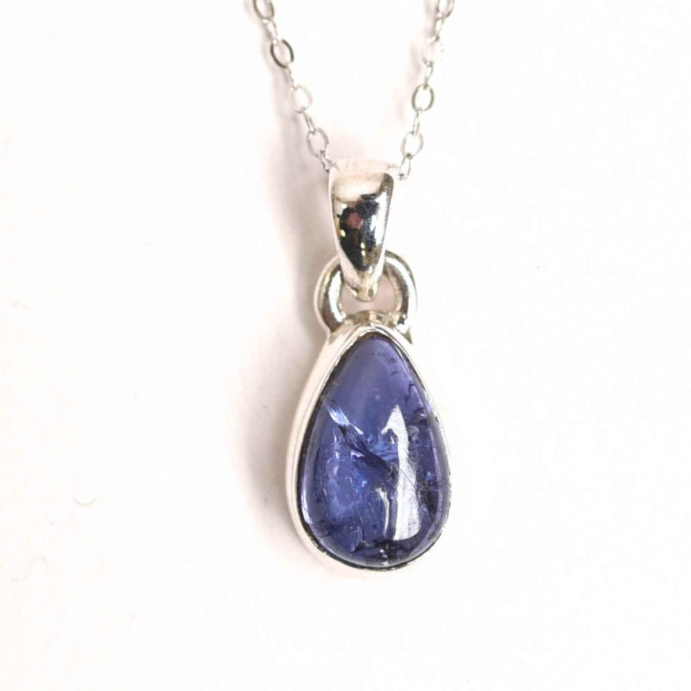 Colier argint 925 cu piatra naturala Tanzanit lacrima – Claritate, Intuitie si Renastere Interioara [1]