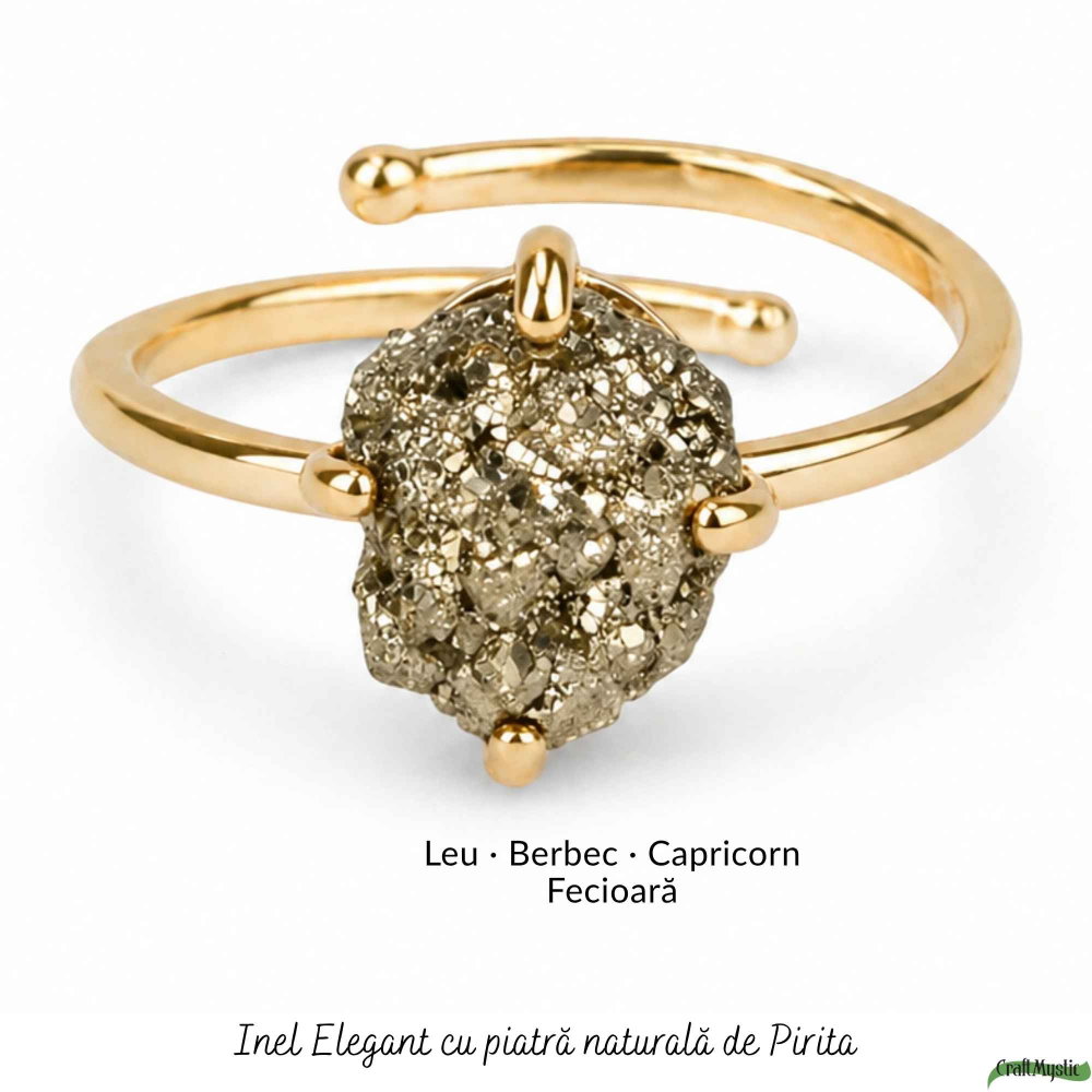 Inel argint 925 cu Pirita bruta – protectie si incredere personala [5]