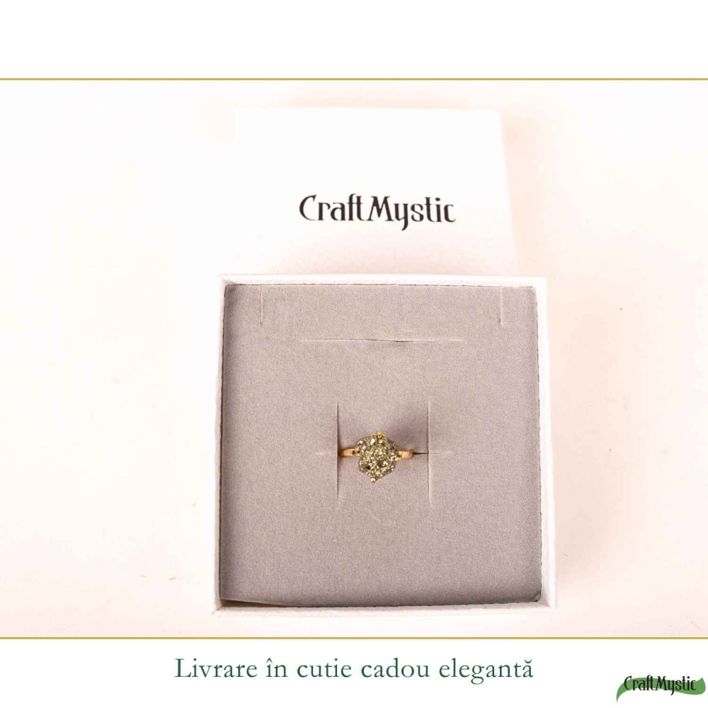 Inel argint 925 cu Pirita bruta – protectie si incredere personala [6]