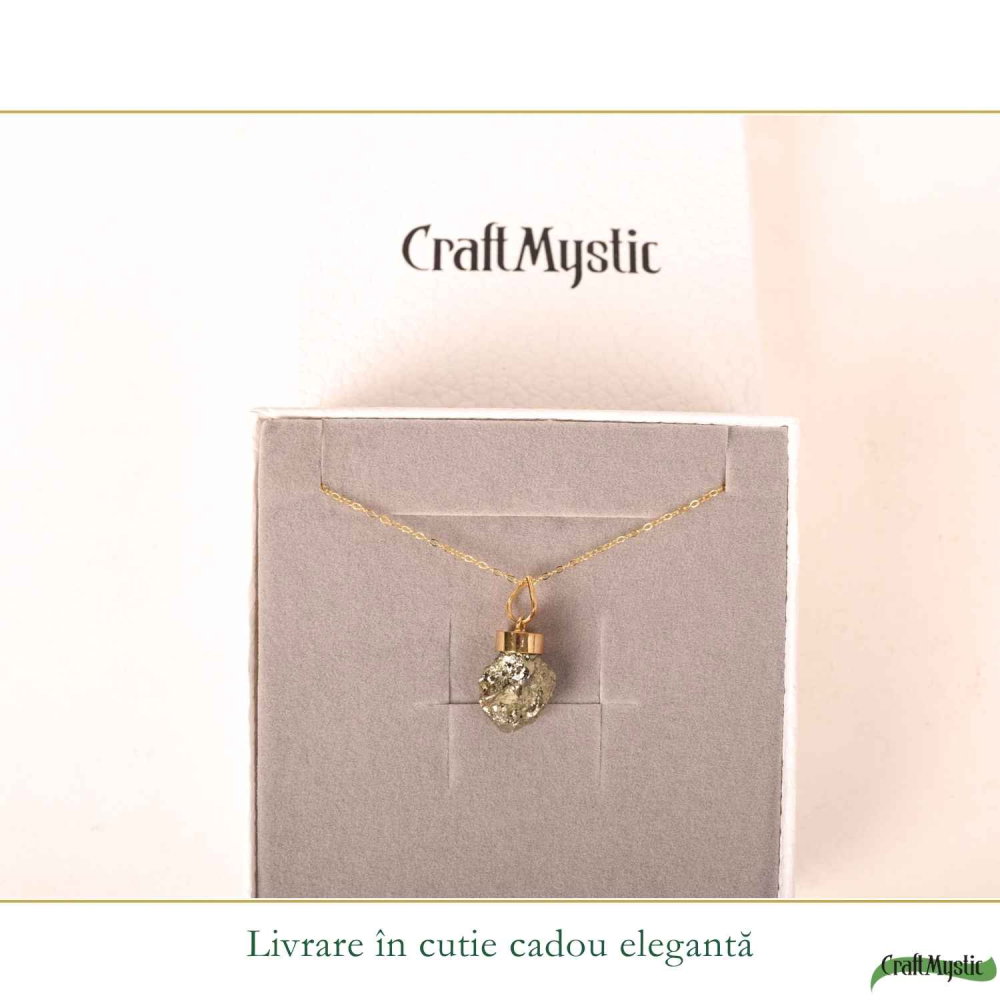 Colier argint 925 cu Pirita neuniform – Prosperitate si incredere [6]
