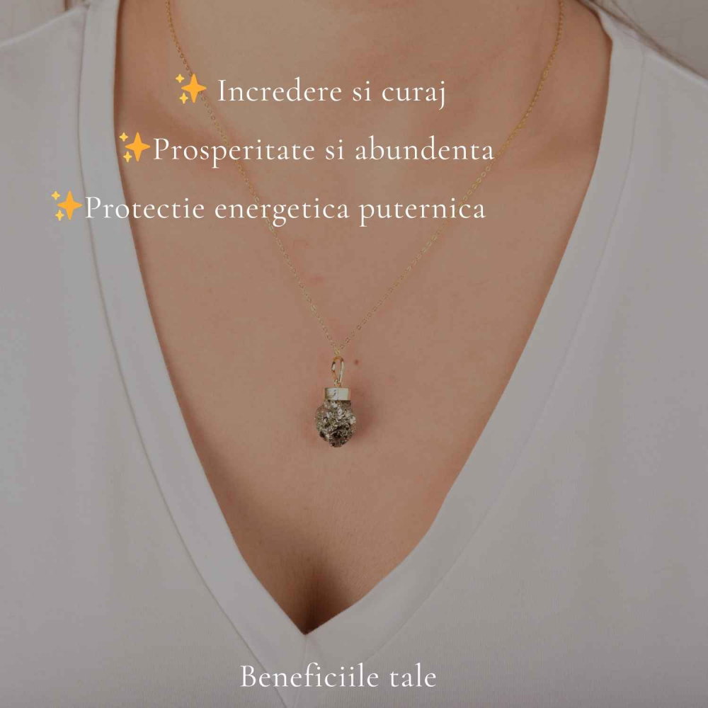 Colier argint 925 cu Pirita neuniform – Prosperitate si incredere [3]
