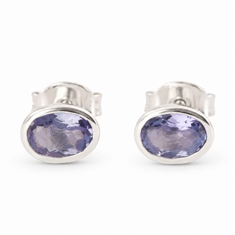 Cercei Argint 925 cu Tanzanit Fațetat Oval – Intuitie si Eleganta Feminina [1]