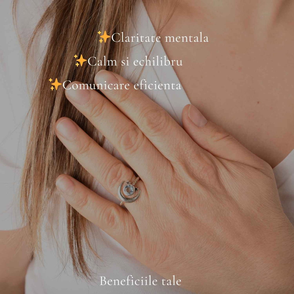 Inel argint 925 cu Topaz Albastru luna si soare – claritate si echilibru interior [3]