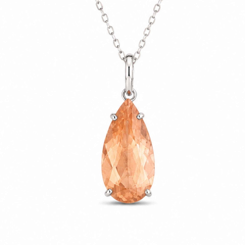 Colier Argint 925 cu Topaz Imperial Lacrima – Abundenta si incredere in Tine [1]