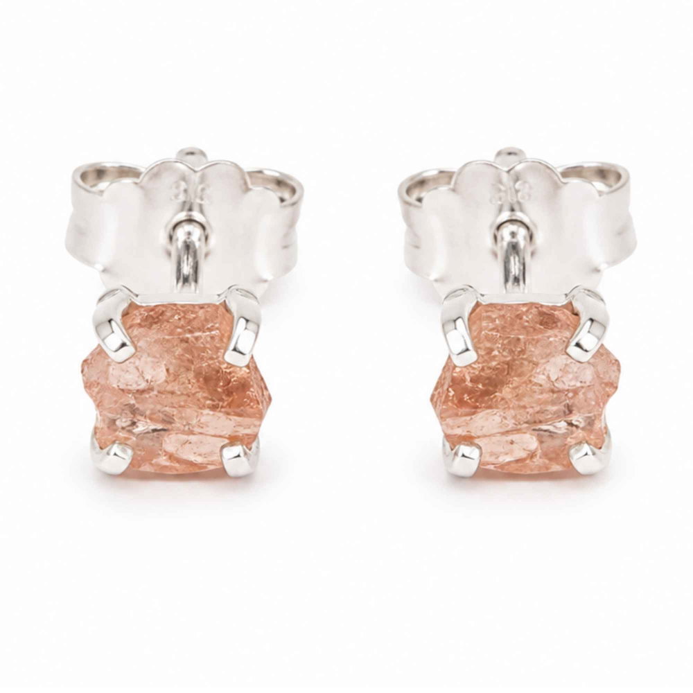 Cercei Argint 925 cu Topaz Imperial Brut – Eleganta Calda si Energie Luminoasa [1]