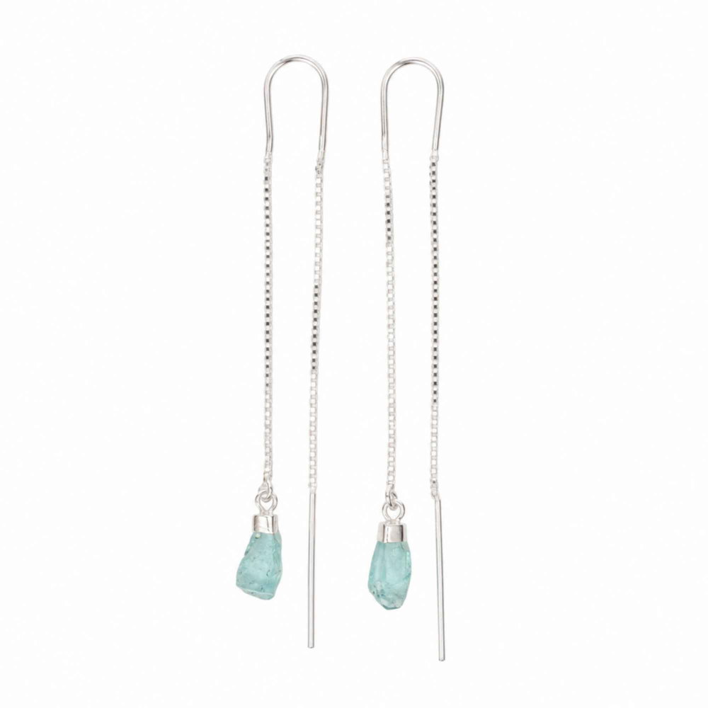 Cercei Lungi Argint 925 cu Apatit Brut Natural – Claritate si Energie Feminina [1]