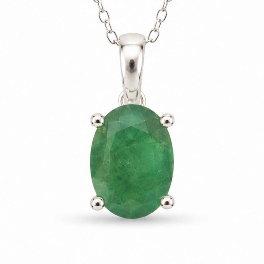 Colier Argint 925 cu Kianit Verde Fatetat – Echilibru si Claritate Interioara [1]