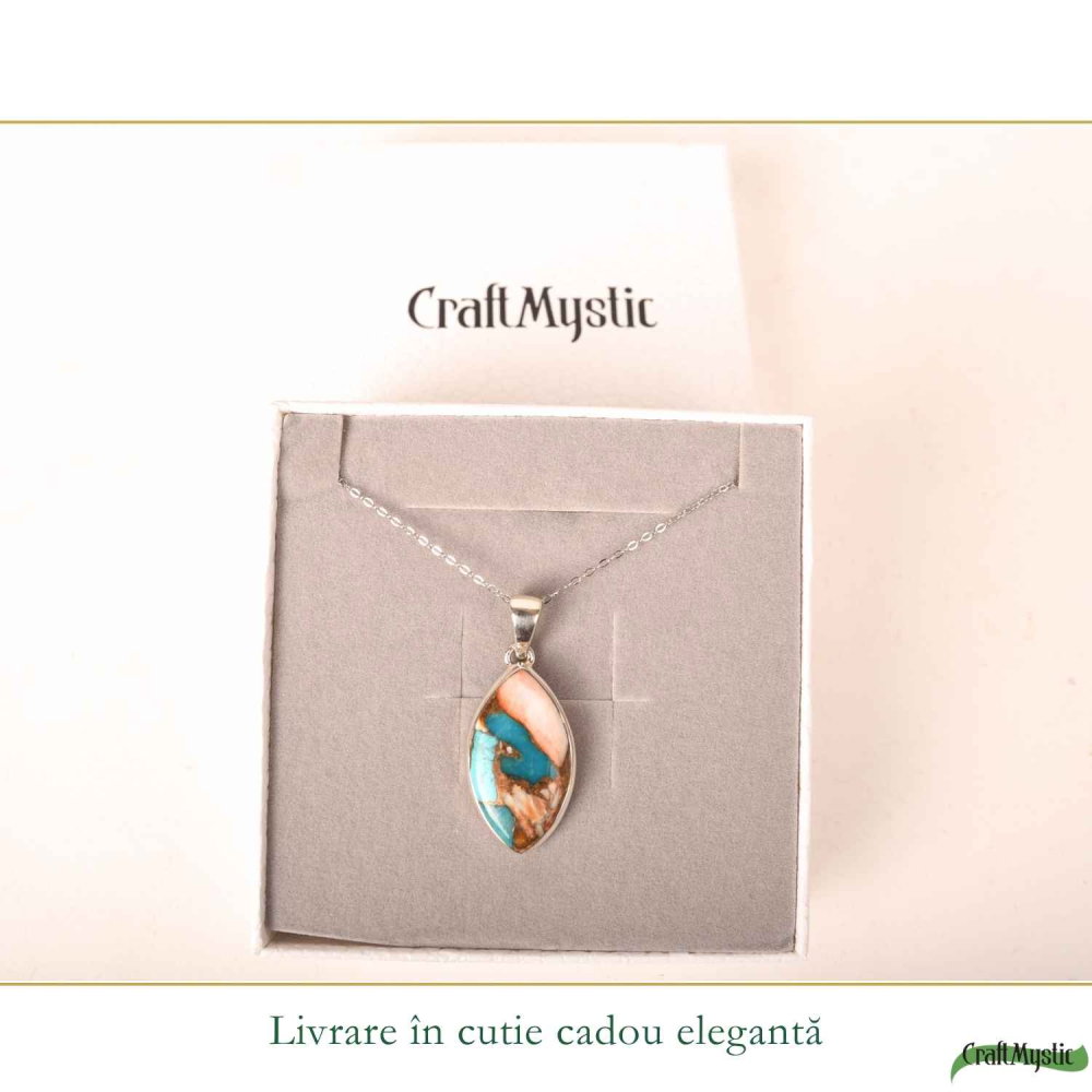 Colier argint 925 cu Turcoaz Arizona delicat – Protectie si echilibru [6]