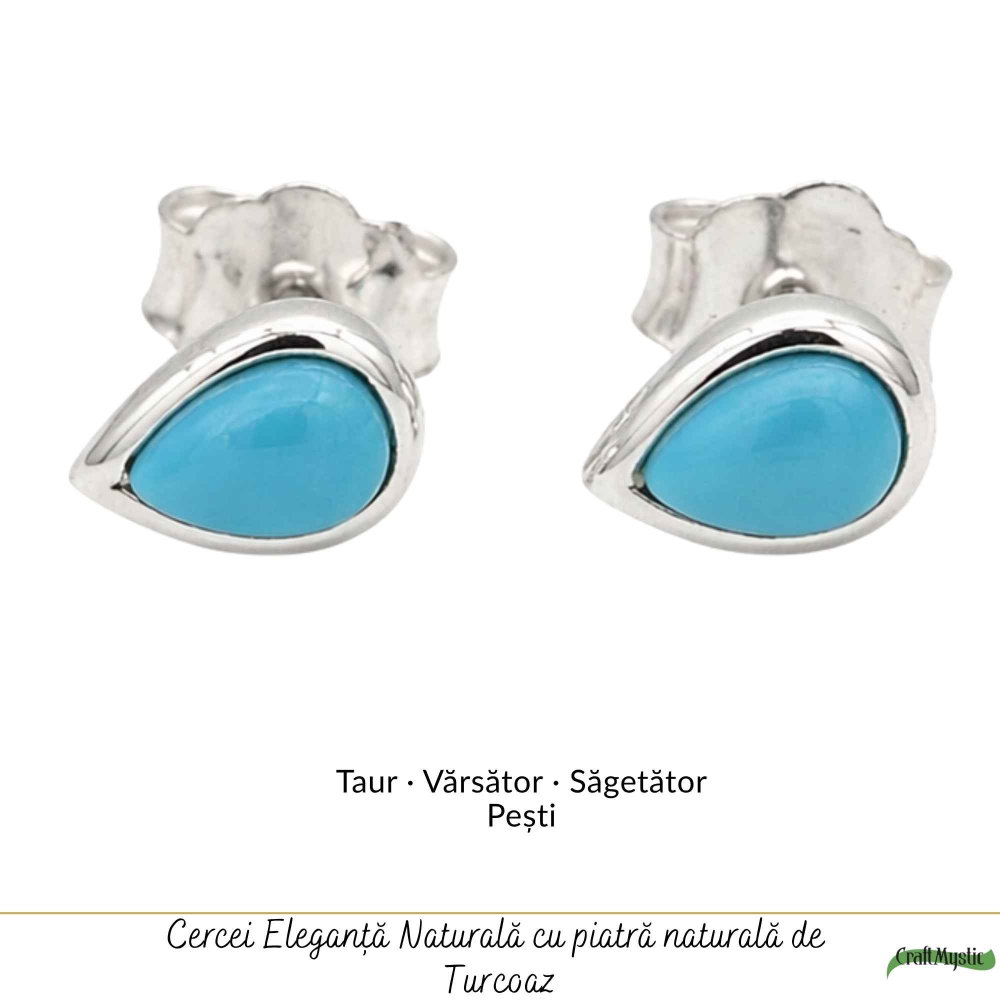 Cercei argint 925 cu turcoaz in forma de lacrima – protectie si echilibru [5]