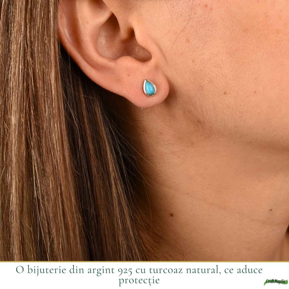 Cercei argint 925 cu turcoaz in forma de lacrima – protectie si echilibru [2]