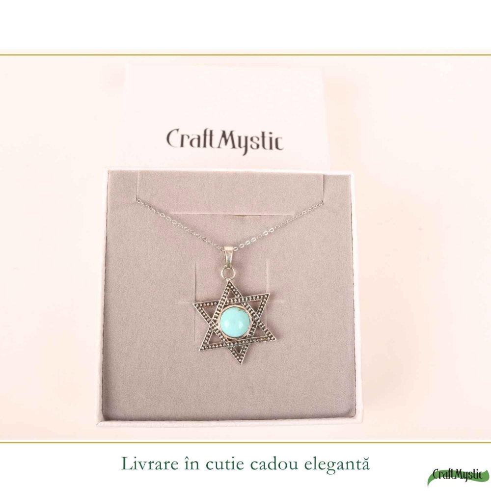 Colier argint 925 cu Turcoaz stea – inspiratie si protectie zilnica [6]