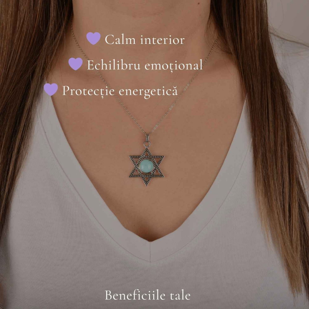 Colier argint 925 cu Turcoaz stea – inspiratie si protectie zilnica [3]
