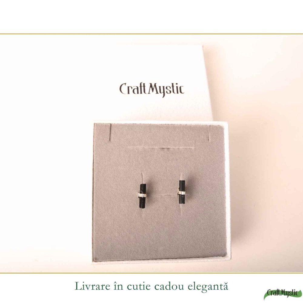 Cercei Argint 925 cu Turmalina Neagra – Protectie si Echilibru Zilnic [6]