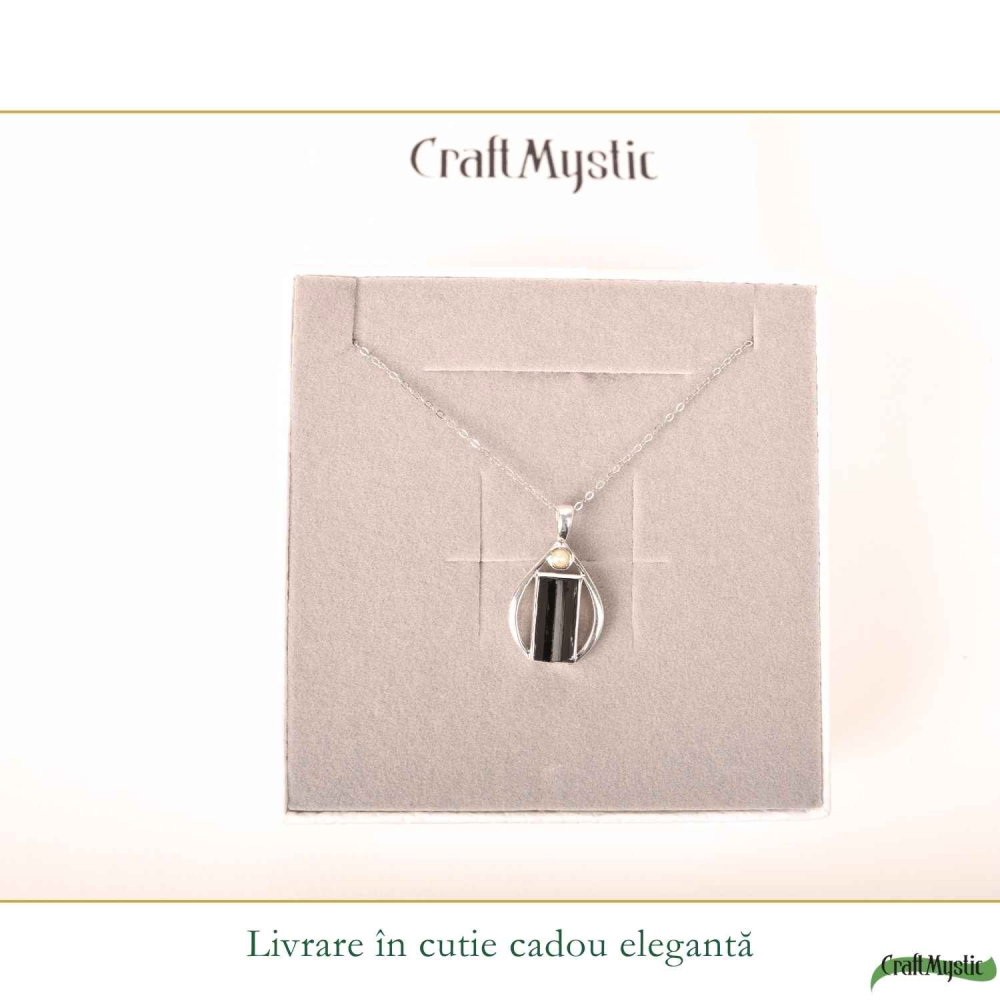 Colier Argint 925 cu Turmalina Naturala Lacrima – Protectie si Echilibru Interior [6]