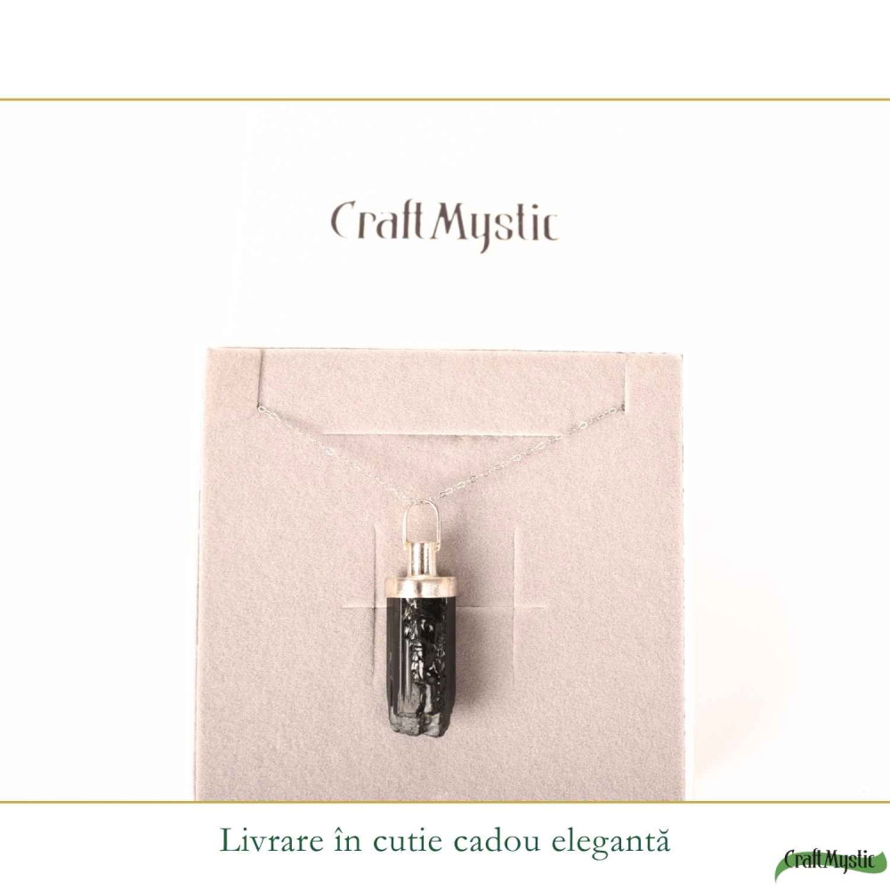 Colier Argint 925 cu Turmalina Naturala – Protectie si Echilibru Energetic [6]