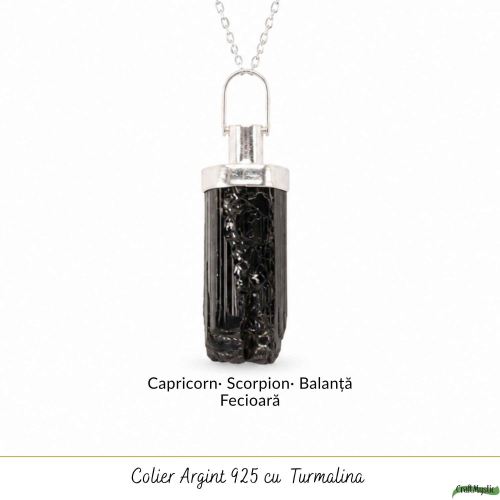 Colier Argint 925 cu Turmalina Naturala – Protectie si Echilibru Energetic [5]